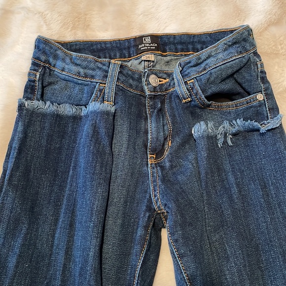 Just Black Ripped Skinny Jeans - Picture 4 of 10